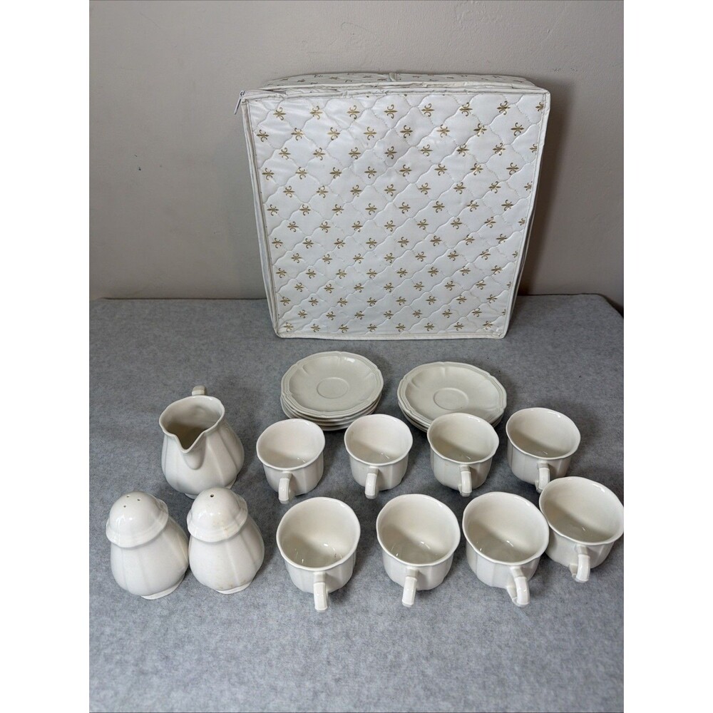 Villeroy & Boch Tea Coffee Set w/ Padded Divider Container 19 Pcs
